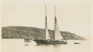 Image: Fishing schooner entering port